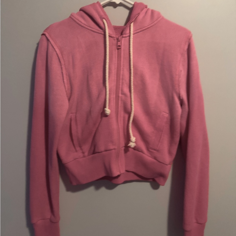 pink zip up